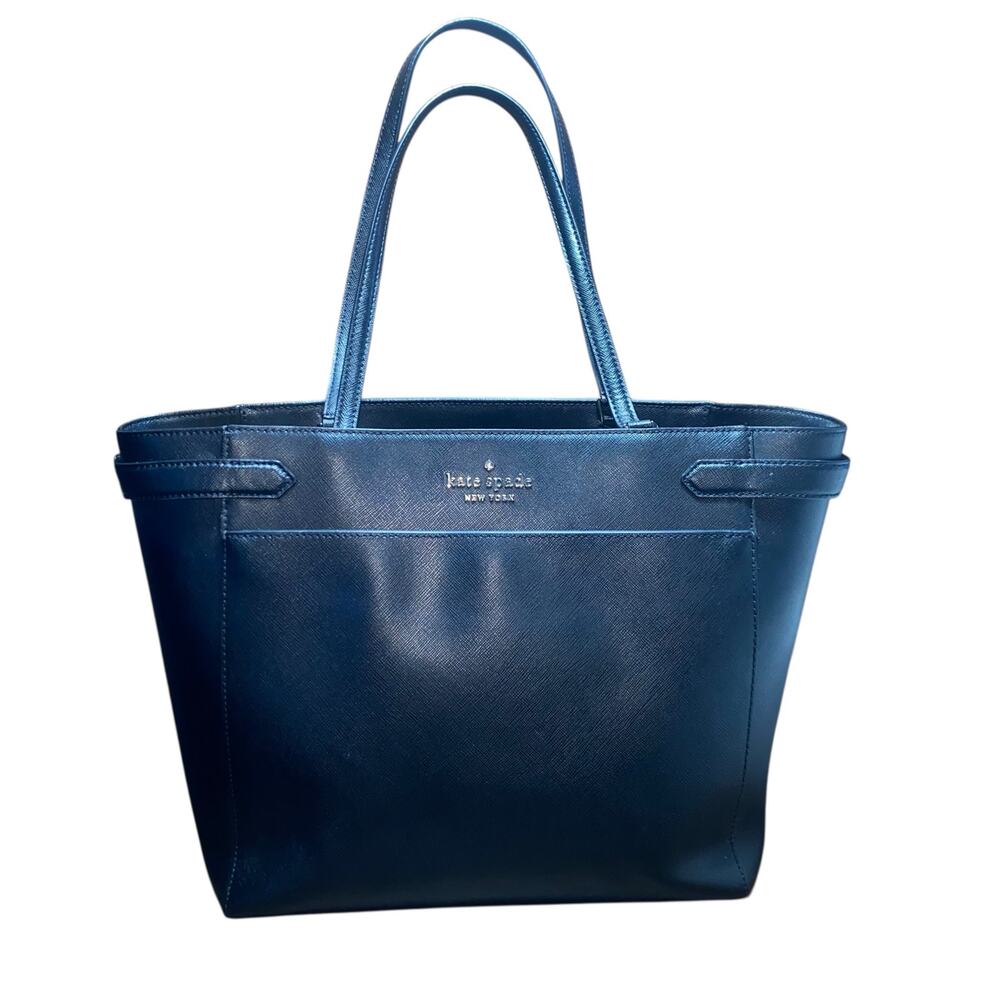Kate Spade New York Staci Large Laptop Tote Leather Handbag Black